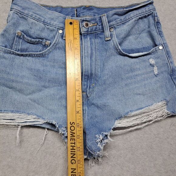 Vintage Levis Silvertab Jean Shorts Womens 28 Blue Cuttoff Rocker - Picture 5 of 14